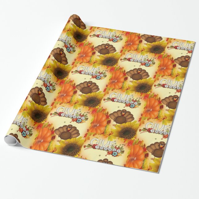 Wrapping paper Thanksgiving (Unrolled)