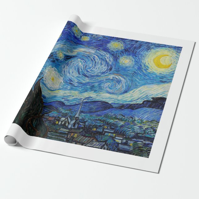 WRAPPING PAPER : THE STARRY NIGHT : VAN GOGH (Unrolled)