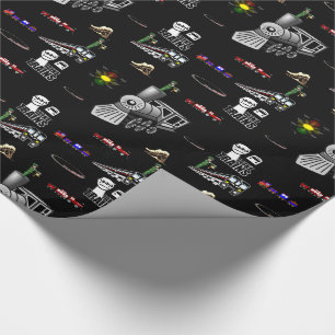 Wrapping paper Trains