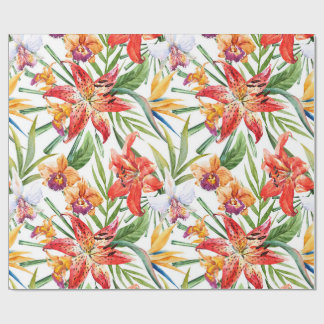 wrapping paper, tropics (white) wrapping paper