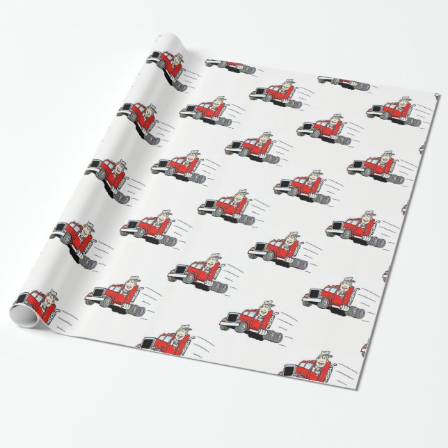 Wrapping paper Truck Driver (Unrolled)