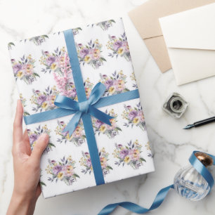 Wrapping Paper Victorian Pastel Flowers Floral