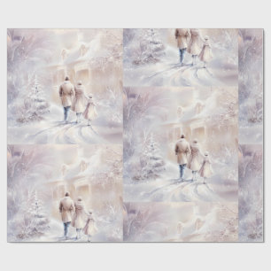 Wrapping Paper-Victorian Winter Christmas Wrapping Paper