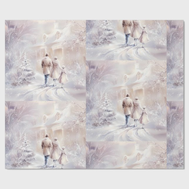 Wrapping Paper-Victorian Winter Christmas Wrapping Paper (Flat)