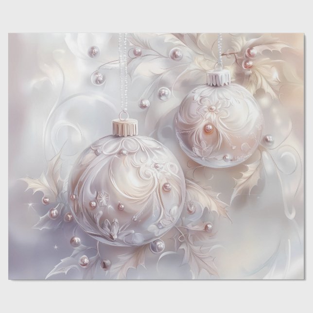 Wrapping Paper-Victorian Winter Christmas Wrapping Paper (Flat)