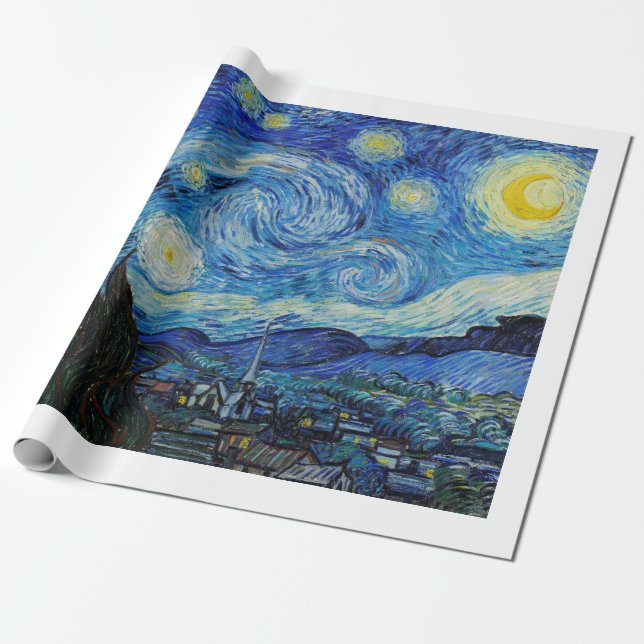 WRAPPING PAPER : VINCENT VAN GOGH : STARRY NIGHT (Unrolled)