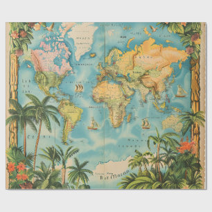 Wrapping Paper- Vintage Atlas Paper