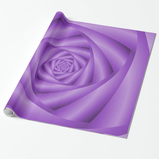 Wrapping Paper  Violet Spiral (Unrolled)