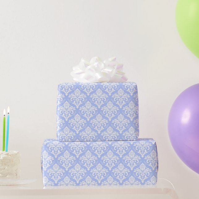 Wrapping Paper - Wedgewood Blue Damask (Party Gifts)