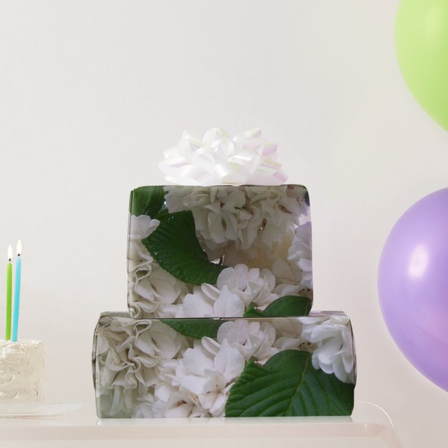 Wrapping Paper - White Hydrangea (Party Gifts)