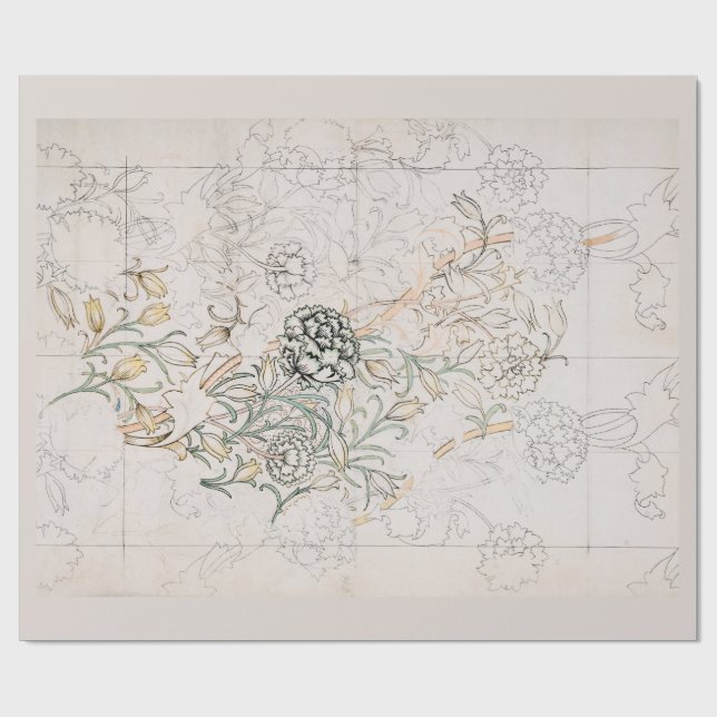 WRAPPING PAPER : WILLIAM MORRIS : WILD TULIP (Flat)