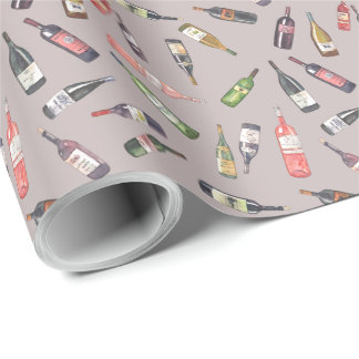 Wrapping paper "Wine bottles"
