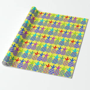 Wrapping Paper with a Funky Pineapple Design
