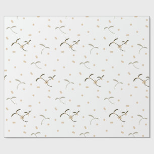 wrapping paper with a mistletoe pattern