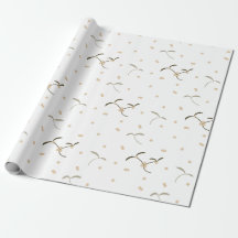 wrapping paper with a mistletoe pattern