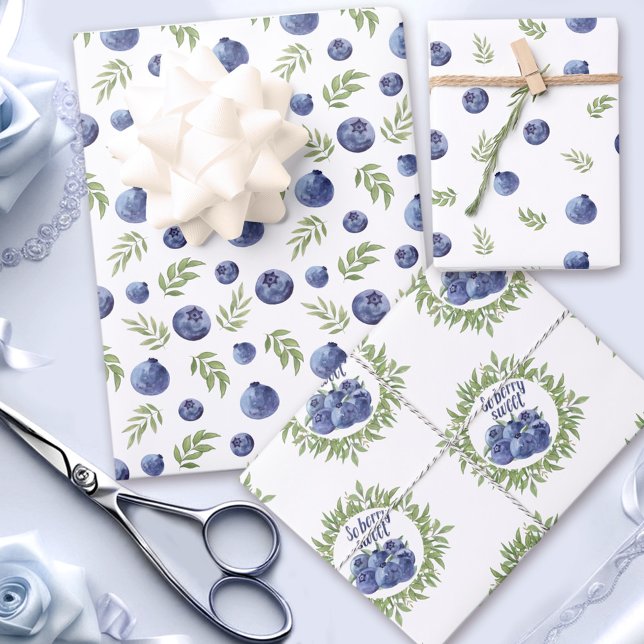 Wrapping paper with blueberries (Wrapping paper with blueberries)