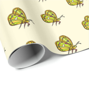 Wrapping Paper with Butterflies
