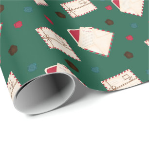 Wrapping Paper with Christmas letters