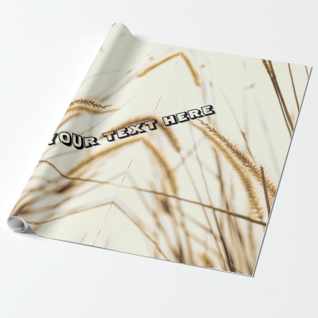 WRAPPING PAPER WITH EDITABLE TEXT (Unrolled)