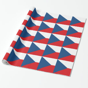 Wrapping paper with Flag of Czechia