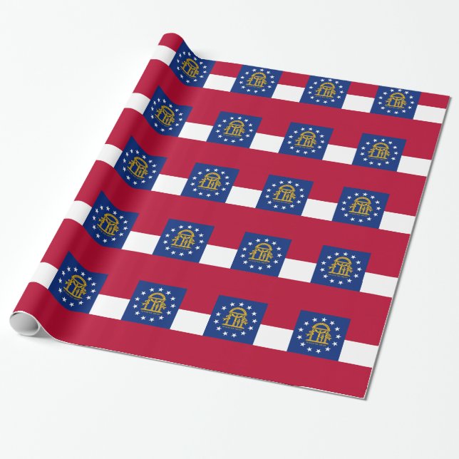 Wrapping paper with Flag of Georgia (Unrolled)