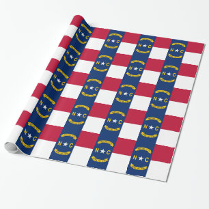 Wrapping paper with Flag of North Carolina