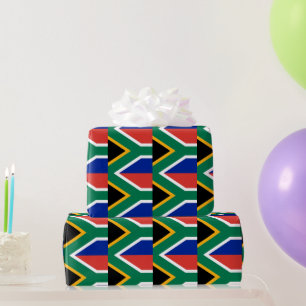 Wrapping paper with Flag of South Africa