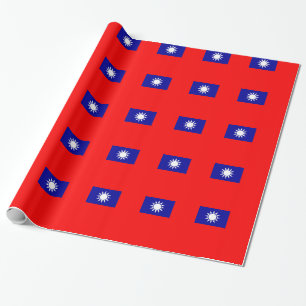 Wrapping paper with Flag of Taiwan