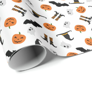 Wrapping Paper with Halloween Pattern