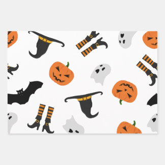 Wrapping Paper with Halloween Pattern