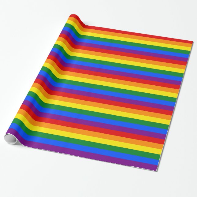 Wrapping paper with LGBT Flag (Unrolled)