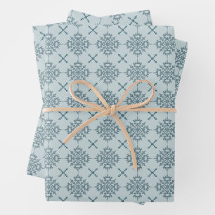 Wrapping paper with snowflakes