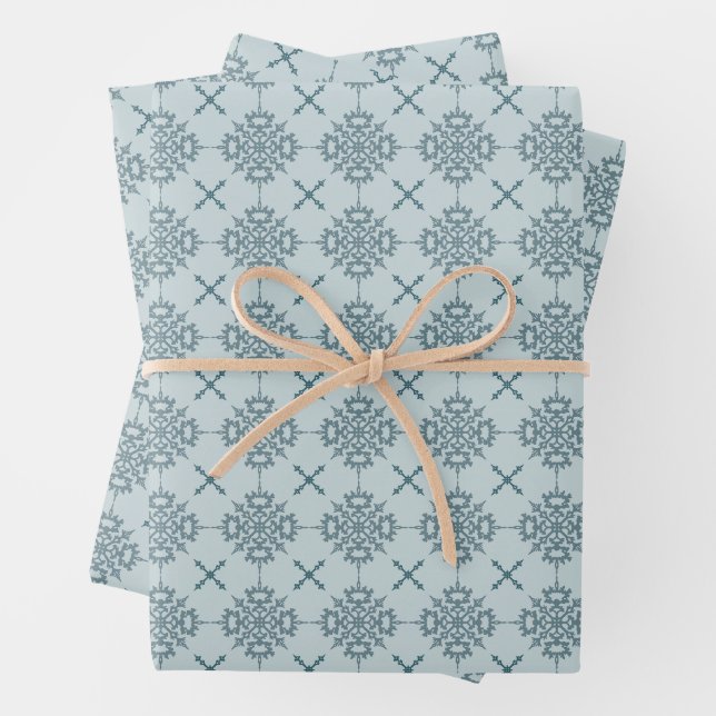 Wrapping paper with snowflakes (In situ)