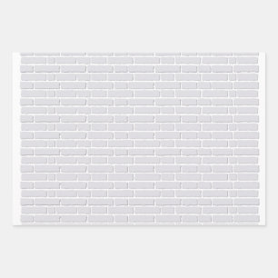 Wrapping paper with white brick wall