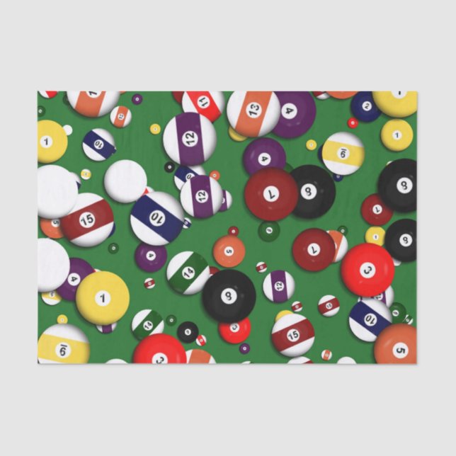 Wrapping Tissue - Billiards Paper (Front)