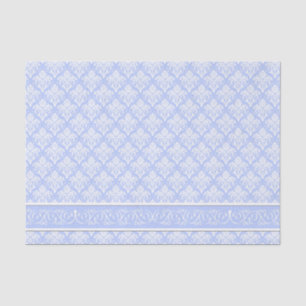 Wrapping Tissue - Wedgewood Blue Damask Tissue Paper