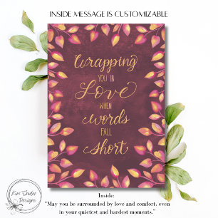 Wrapping You in Love Watercolor Sympathy Card 