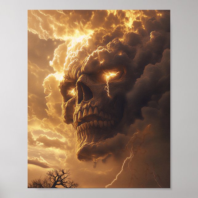 Wrath of the Storm Skull Poster (Front)