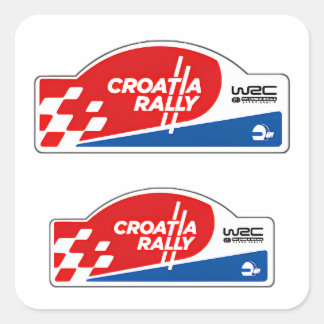 WRC Croatia Rally Championship car racing Square Sticker