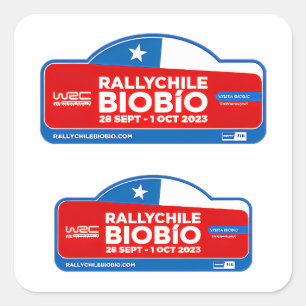 Wrc rally chile biobio chile rally Championship  Square Sticker