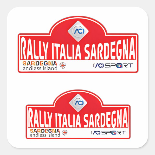WRC Rally Italia italy car racing motorsport Square Sticker (Front)