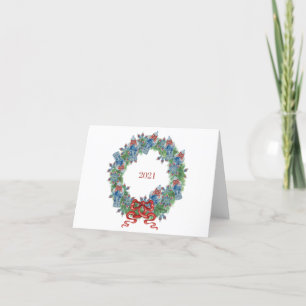 Wreath 2023 Christmas Ginger Jar Thank You Card