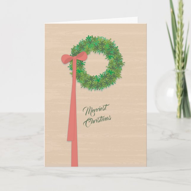 Wreath Art Christmas Card (Front)