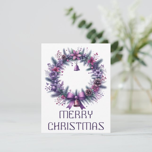 Wreath Christmas Card (Standing Front)