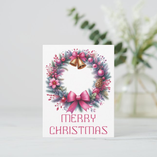 Wreath Christmas Card (Standing Front)