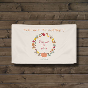 Wreath & Fall Wedding Banner