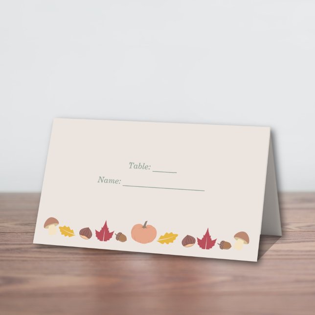 Wreath & Fall Wedding Place Cards (Wreath & Fall Wedding Place Cards)