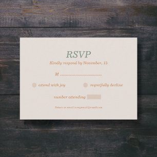 Wreath & Fall Wedding RSVP Card