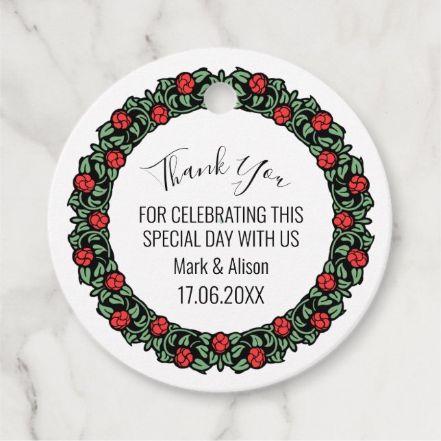 Wreath Favour Tags (Front)