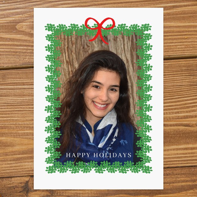 Wreath Framed Holiday Photo Card (Creator Uploaded)